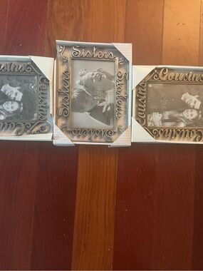 Metallic Silver 'Sisters' Photo Frame - Decorative Home Accent